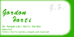 gordon horti business card